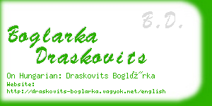 boglarka draskovits business card